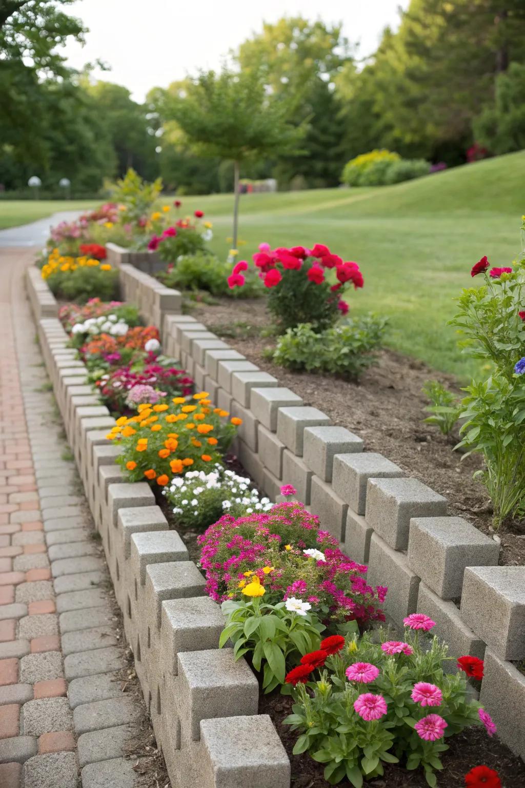 Define your garden with elegant block borders and edging.
