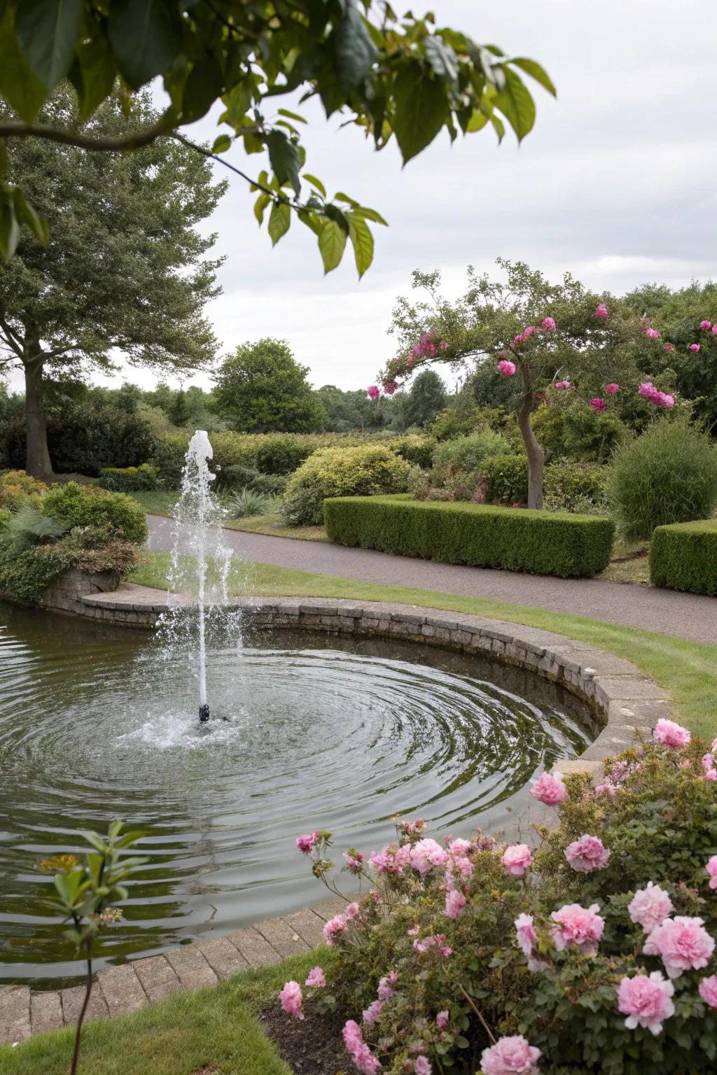 Water features bring tranquility and a natural focal point.