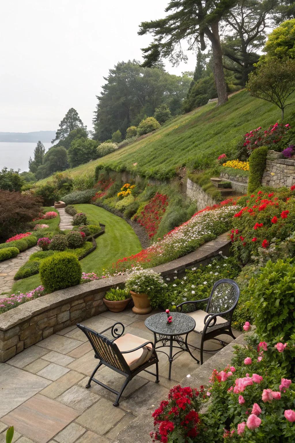 A cozy seating area invites you to relax and enjoy your garden.