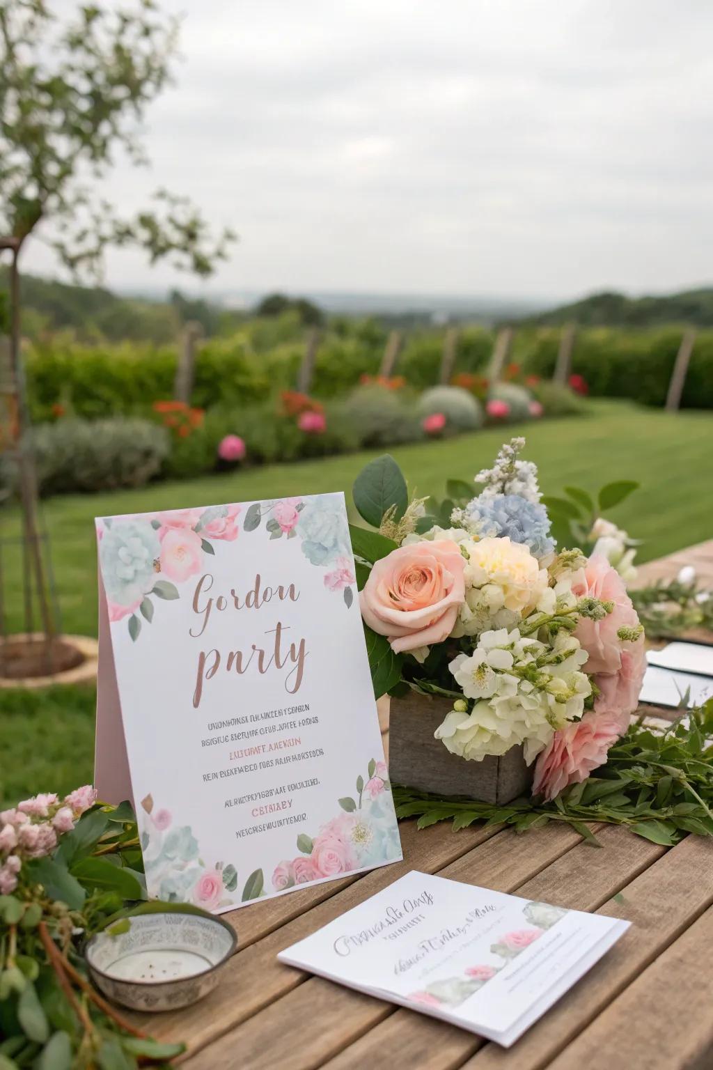 Pastel colors create a gentle and inviting atmosphere for your party.