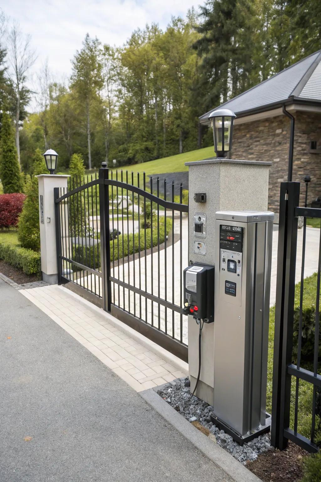 Convenience meets style with this automated gate.