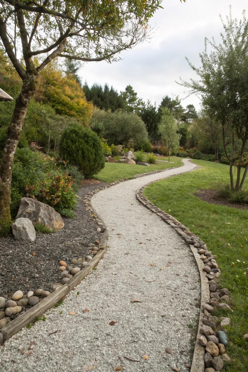 A budget-friendly gravel path that's easy on the eyes and the wallet.