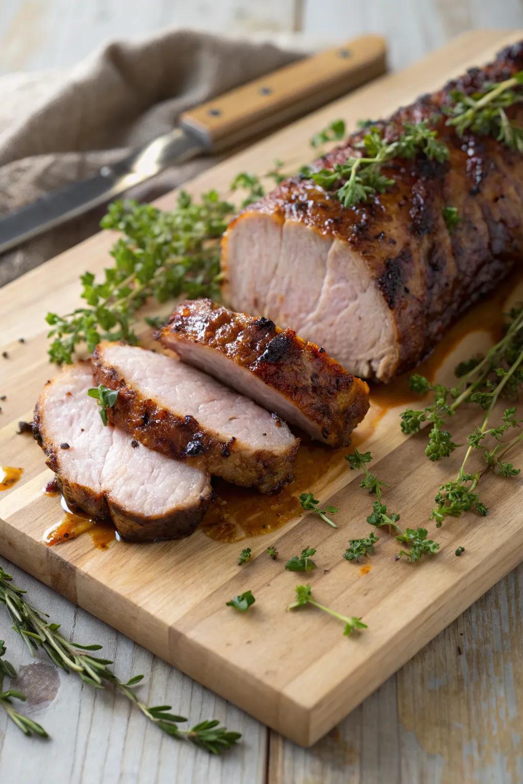 Marinated pork tenderloin is a tender and flavorful choice for grilling.