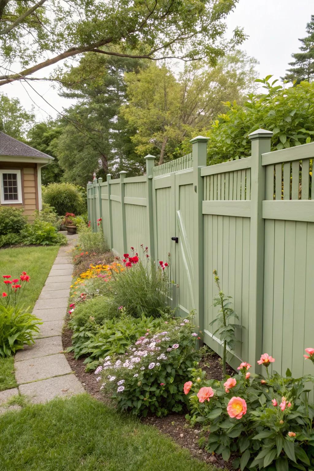 Customize your fence color to match your garden.