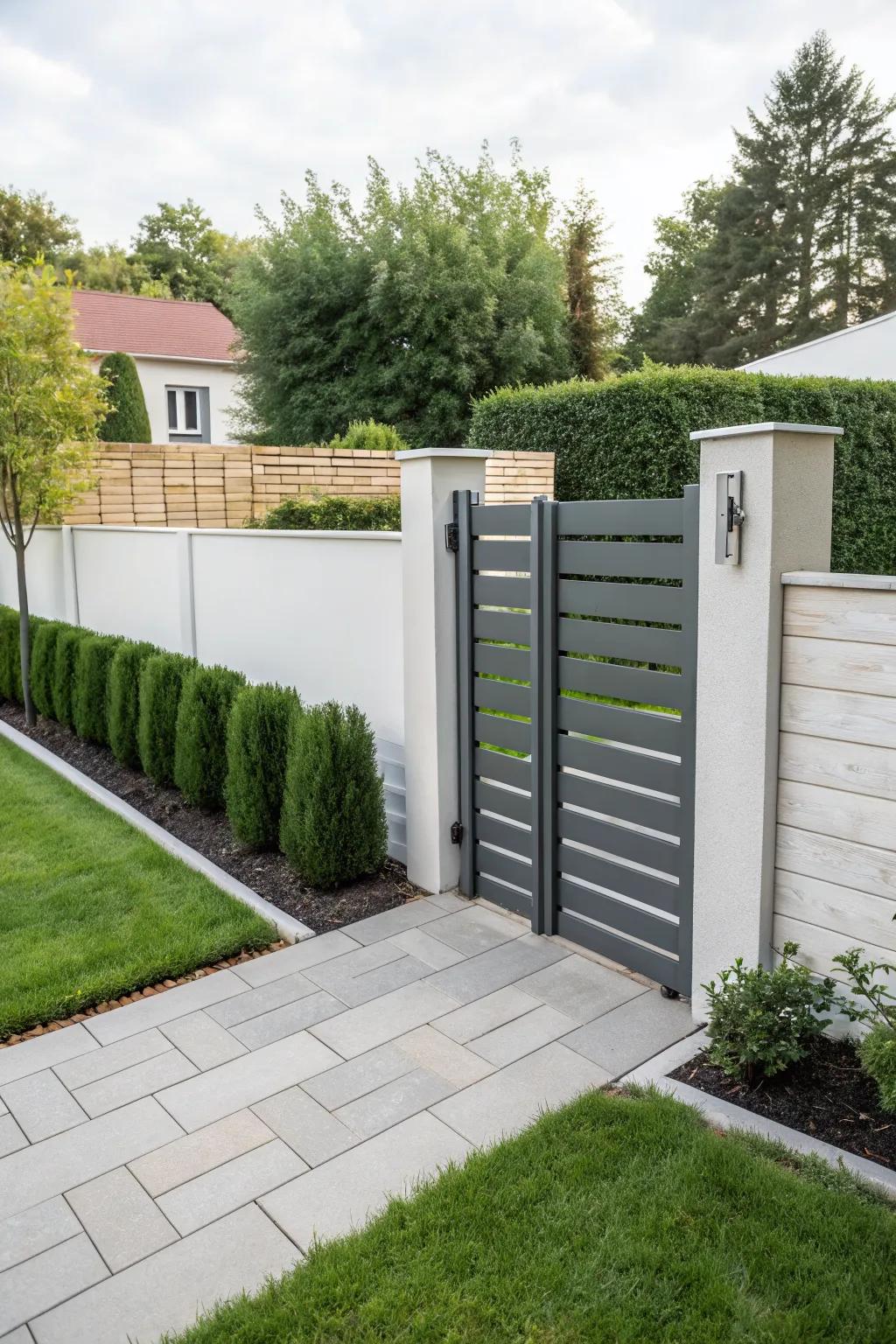 A seamless gate design enhances visual continuity.