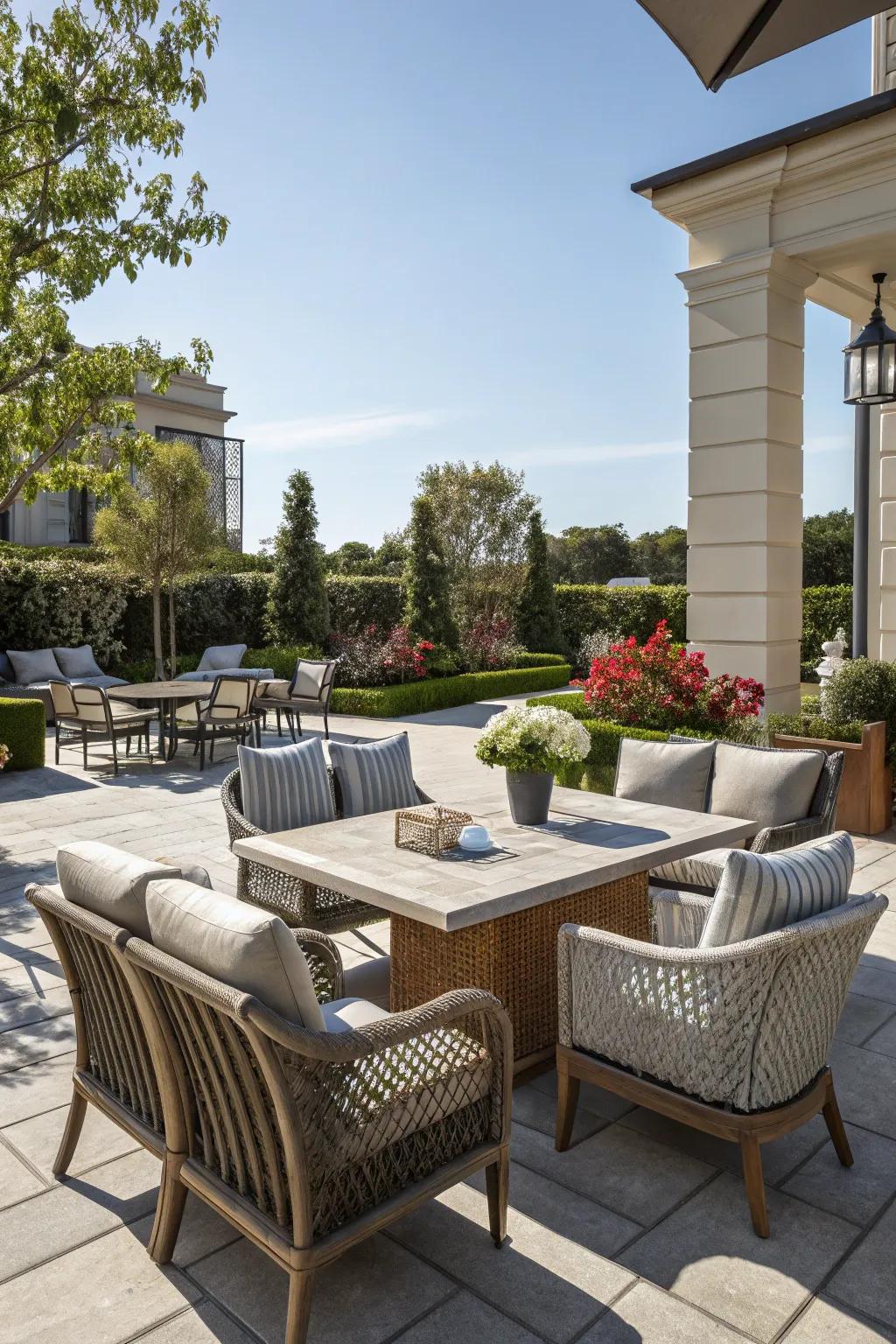 Durable and stylish furniture is key for outdoor living.