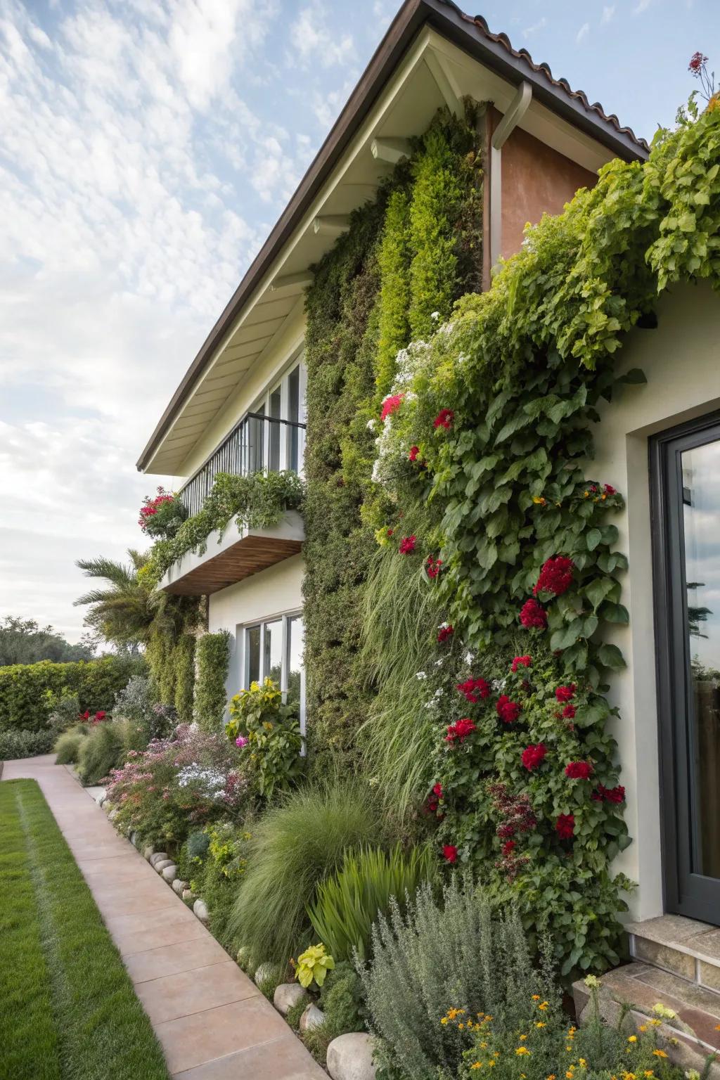 Vertical gardens bring nature and greenery to your exterior.