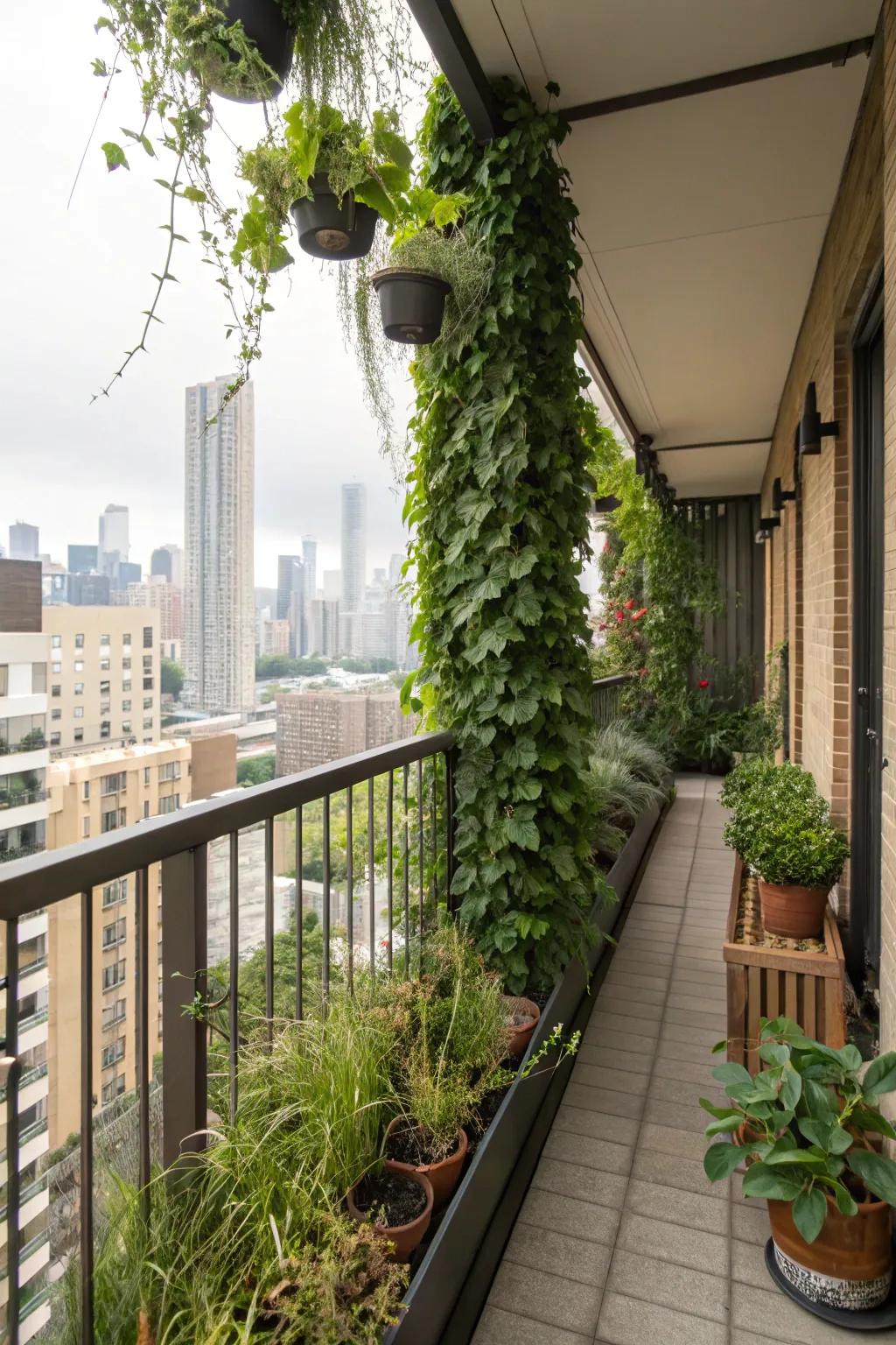 Make the most of limited space with vertical climbing gardens.