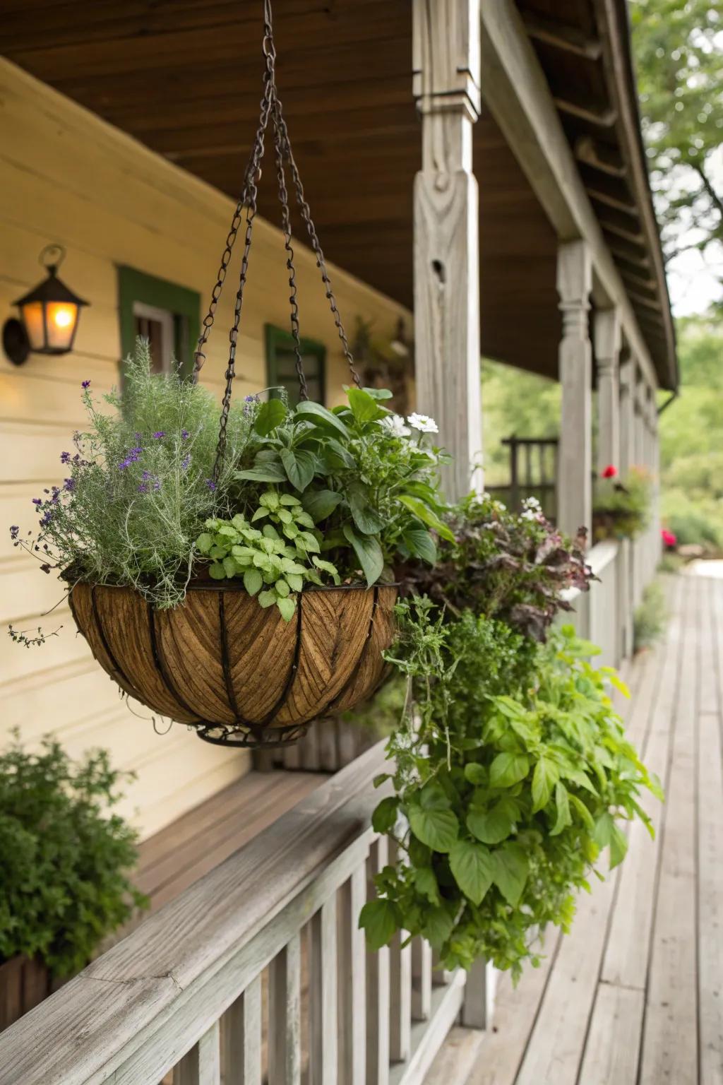 Fresh herbs at your doorstep.