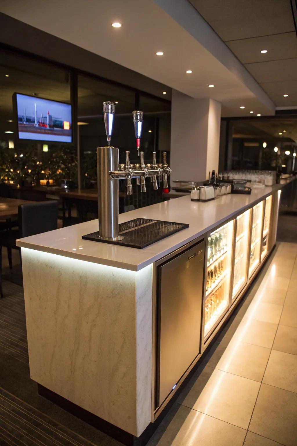 A kegerator brings the pub experience home.