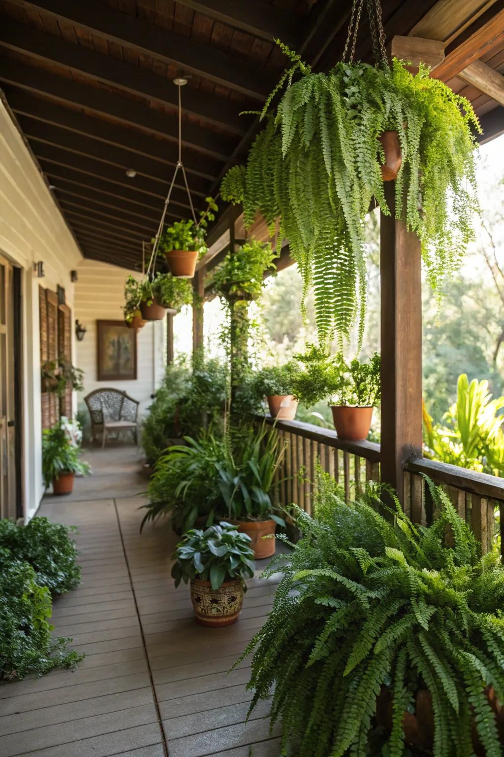 Indoor plants bring vitality and a touch of the outdoors to your porch.