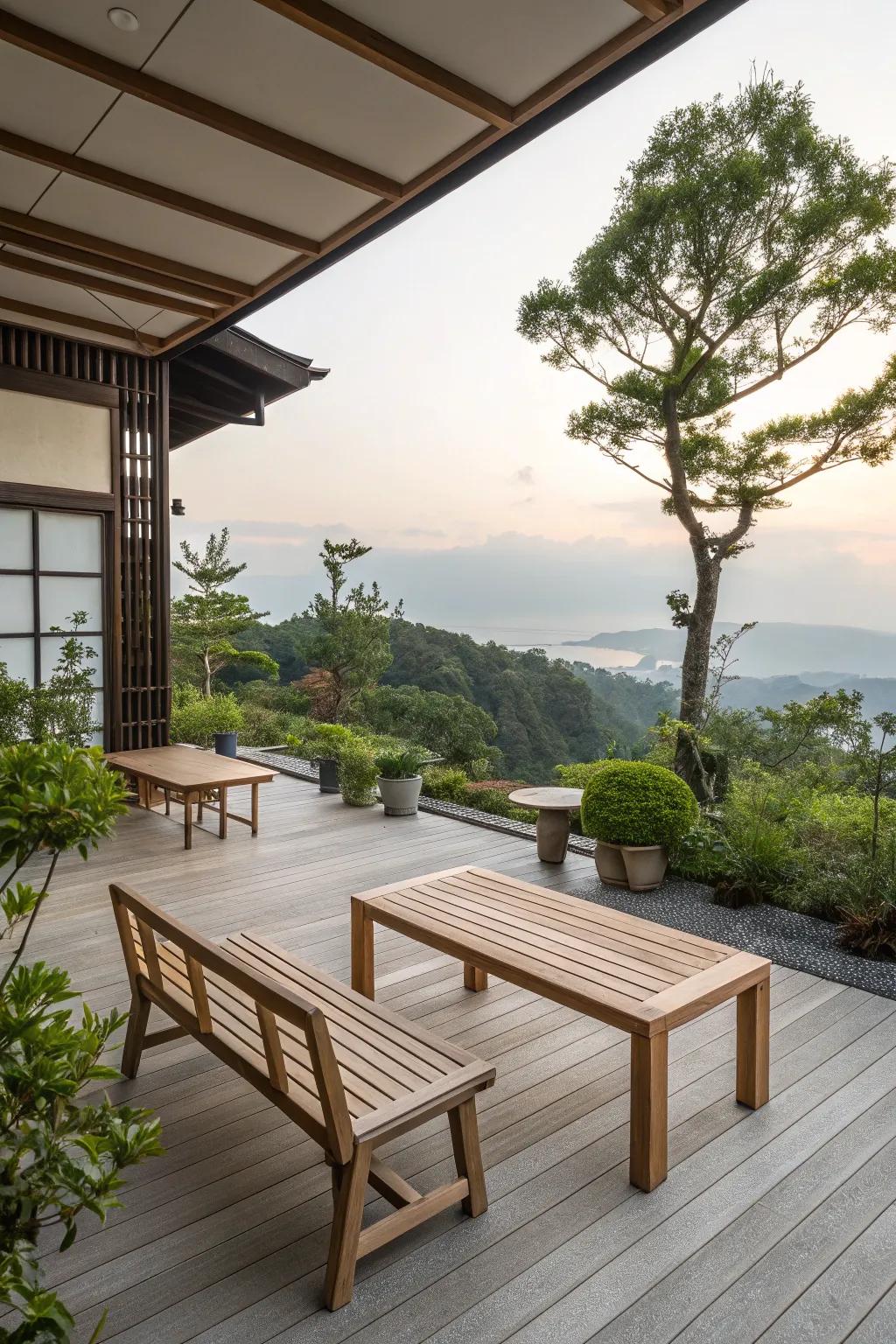 Choose minimalist wooden furniture for a clean look.