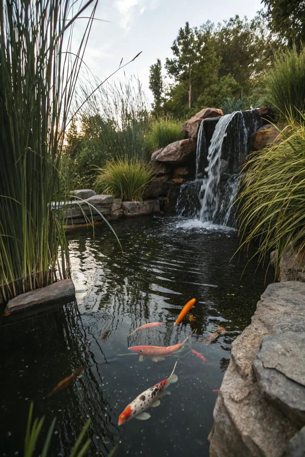 A hidden koi pond offers a secret retreat in your own backyard.