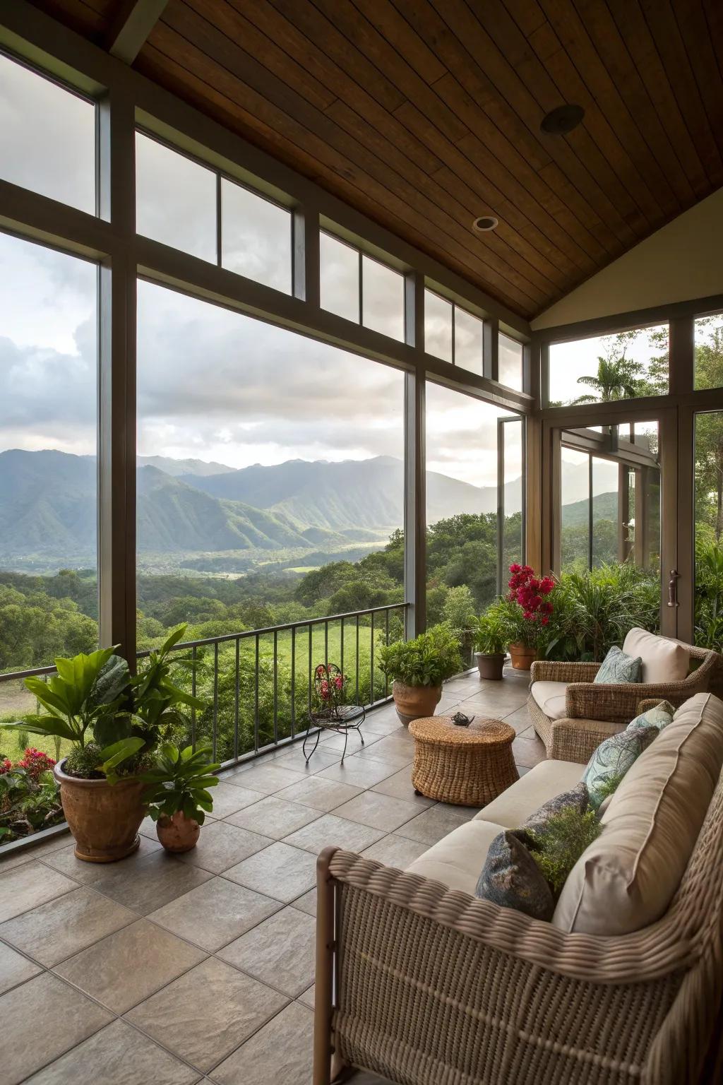 Open views connect your lanai with the beauty of the outdoors.