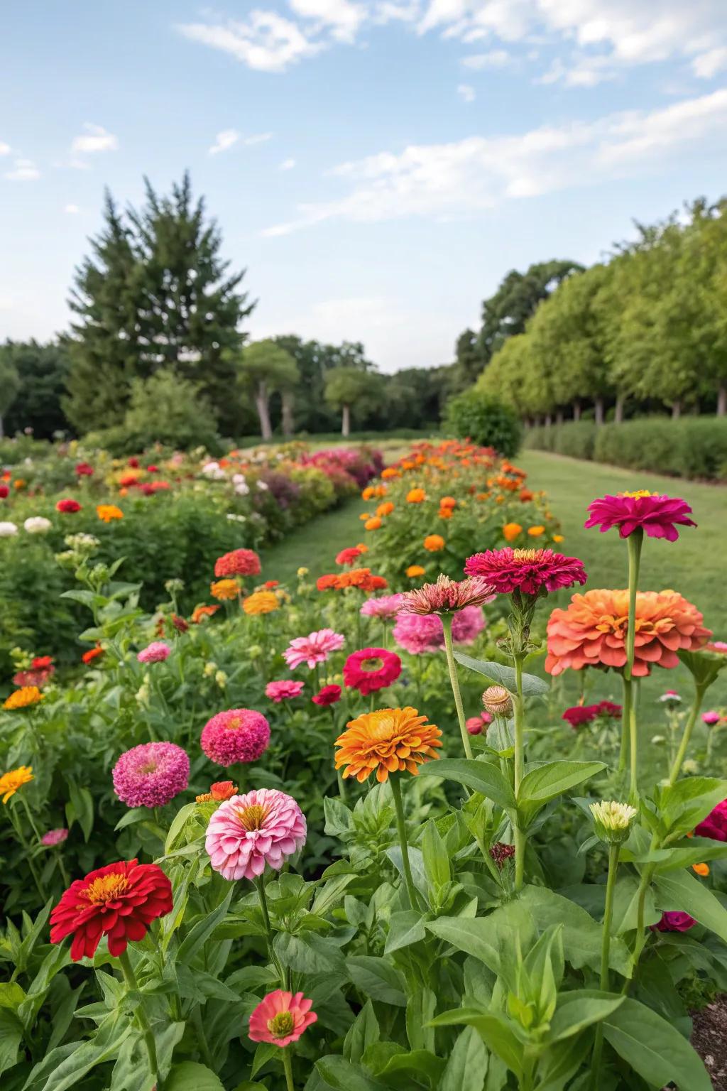 Flower beds add seasonal color and charm.