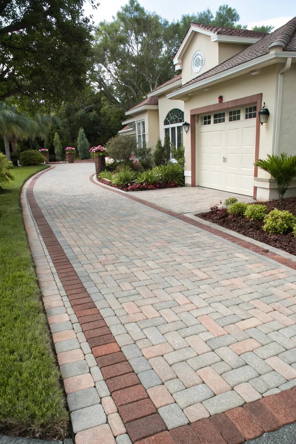 Paver edging for a polished and durable border.