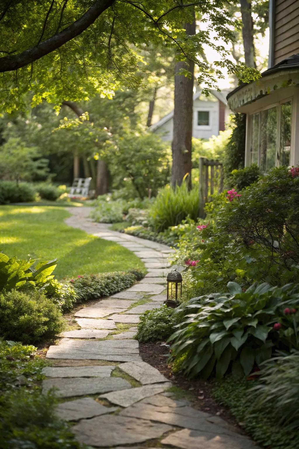 Pathways add charm and guide the way through your garden.
