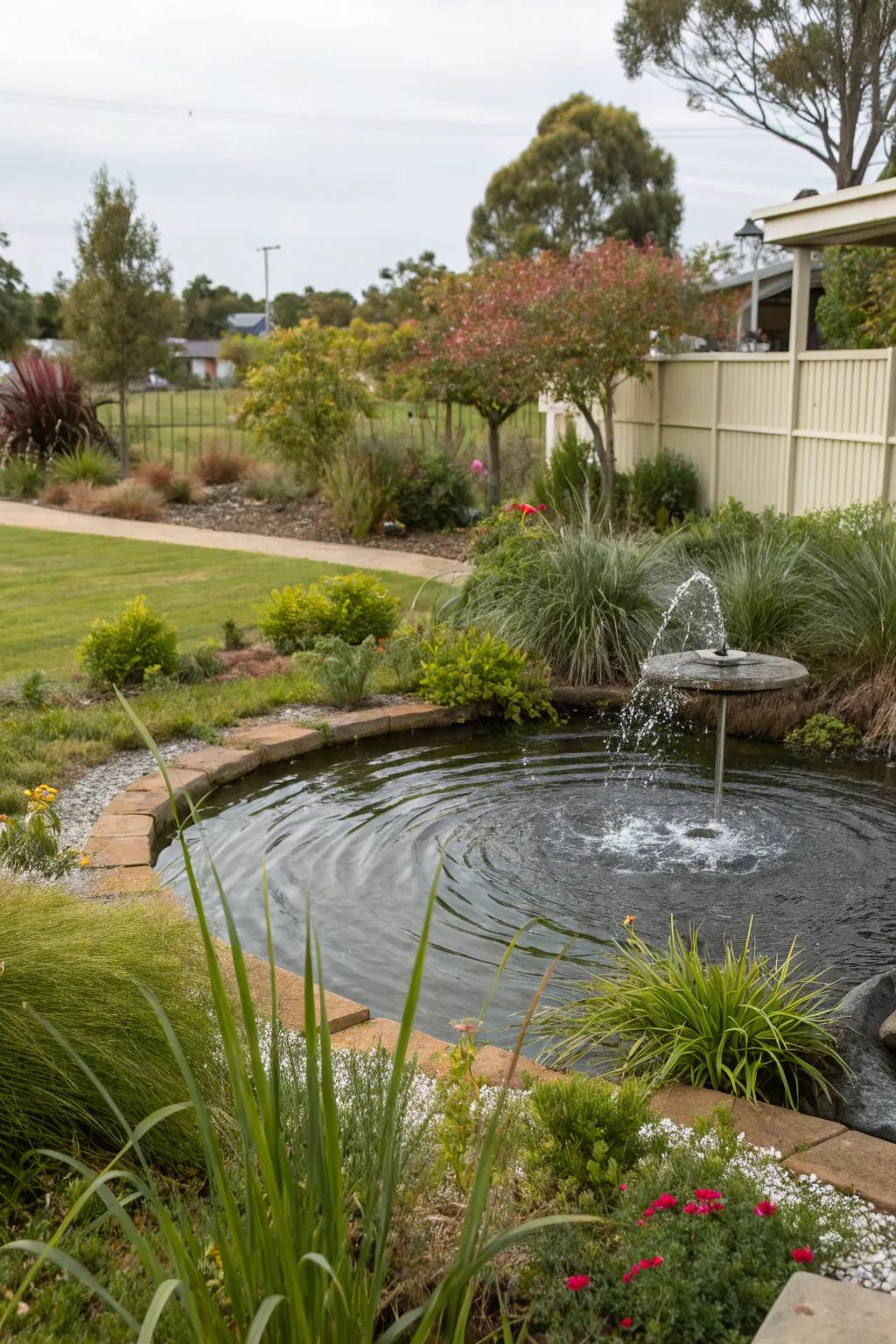 Add tranquility to your garden with a water feature.