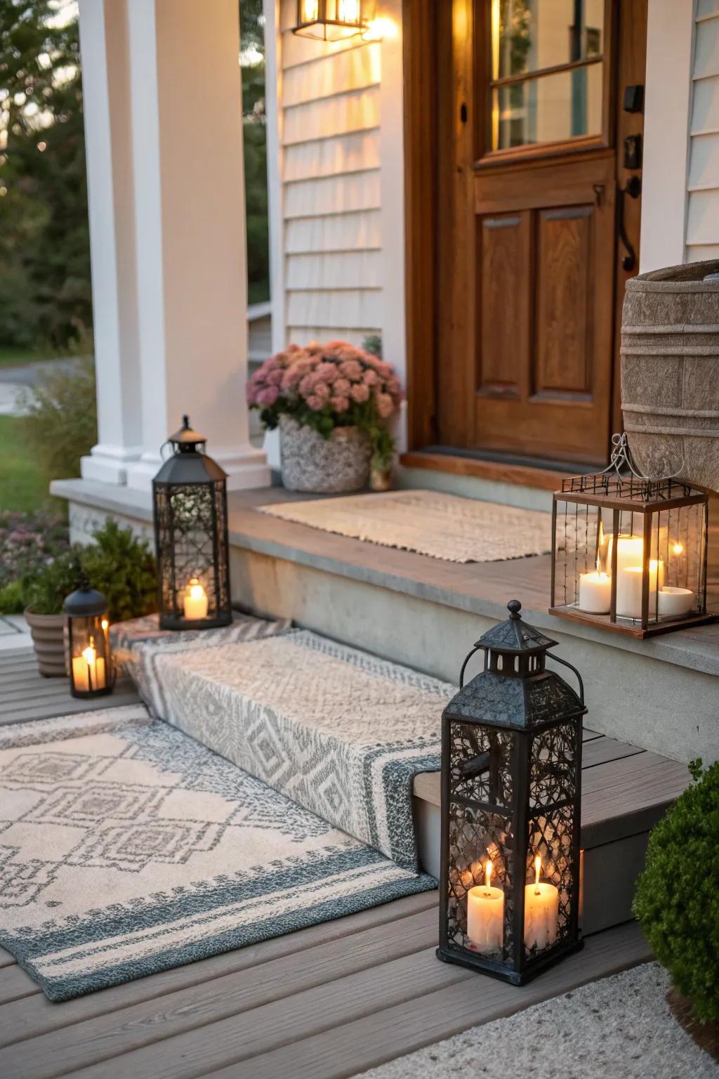 Layer rugs to add texture and warmth.