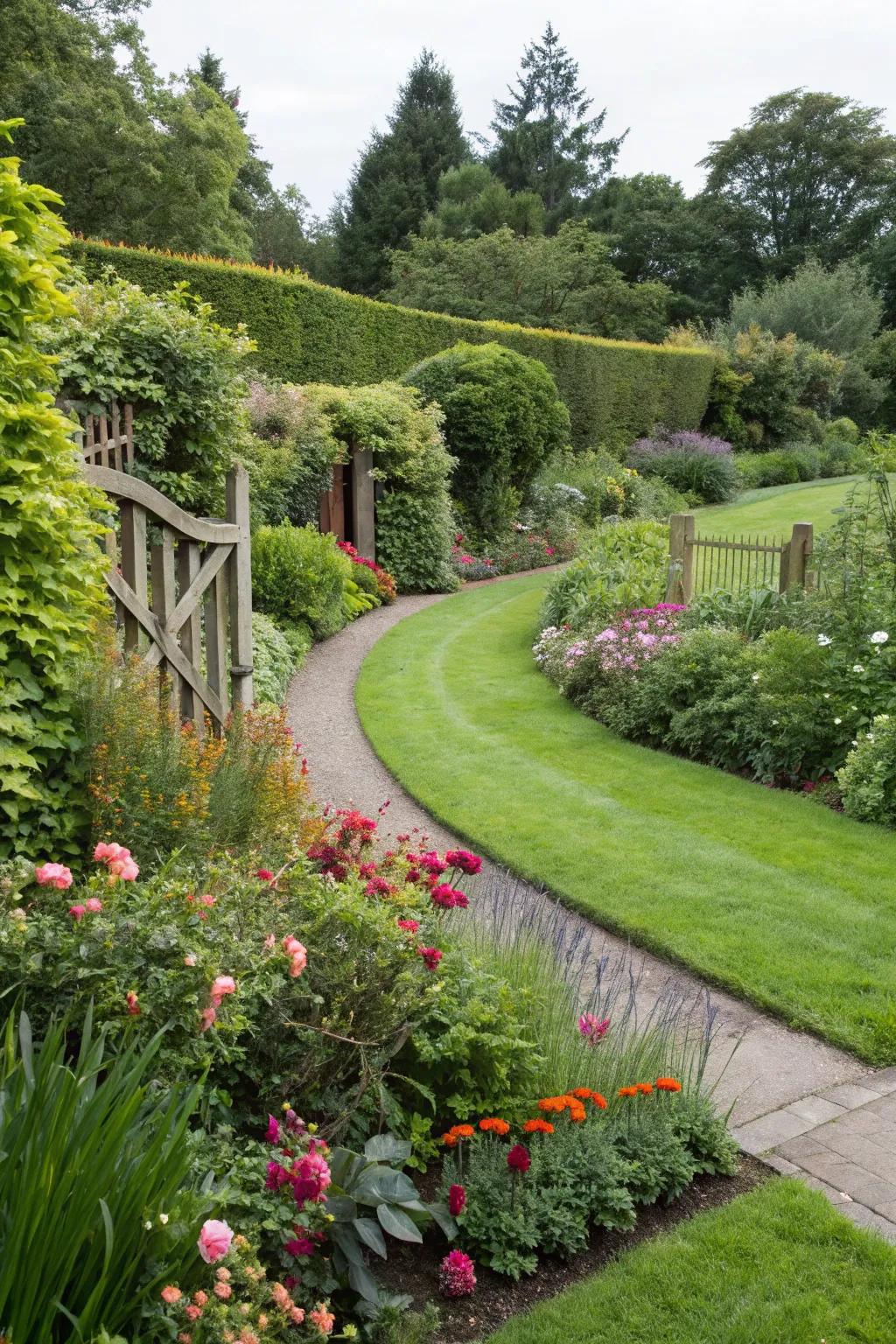 Curved borders for a natural and easy mowing experience