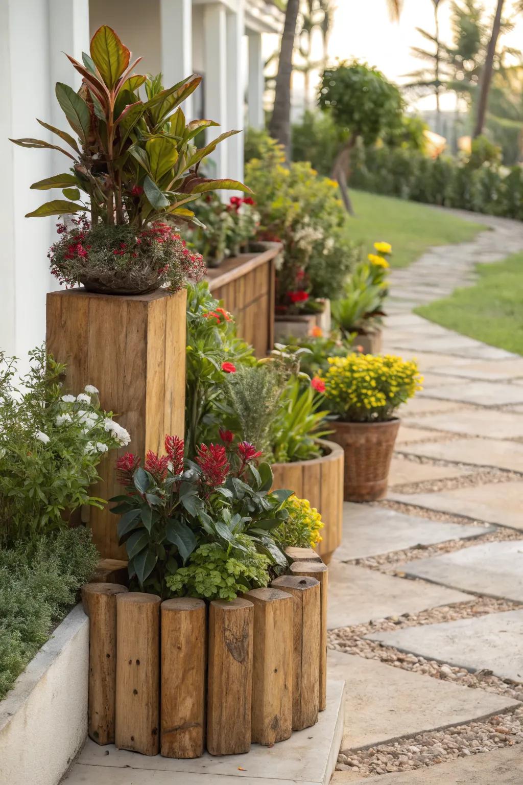 Display your plants in creative and unique holders.