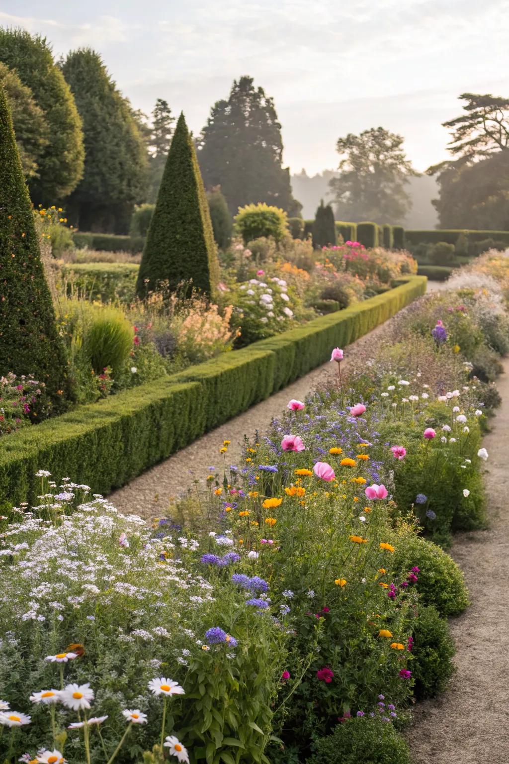 A blend of natural and manicured plantings creates stunning contrast.