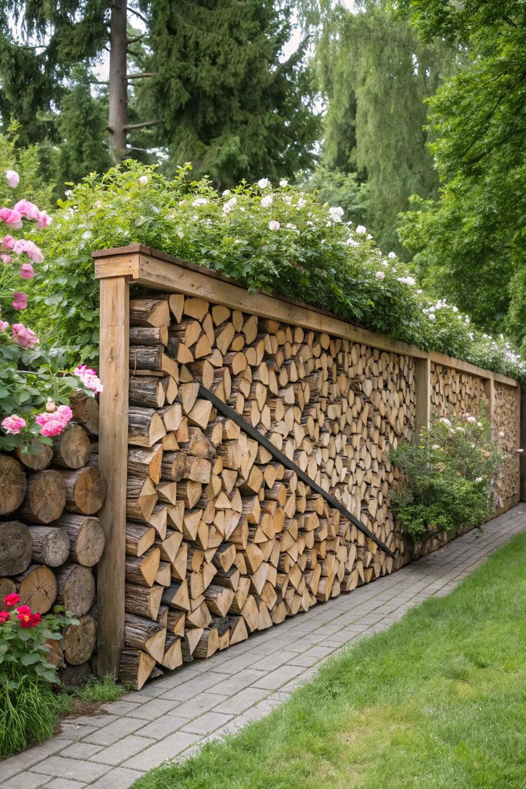Transform firewood into a striking wall display.