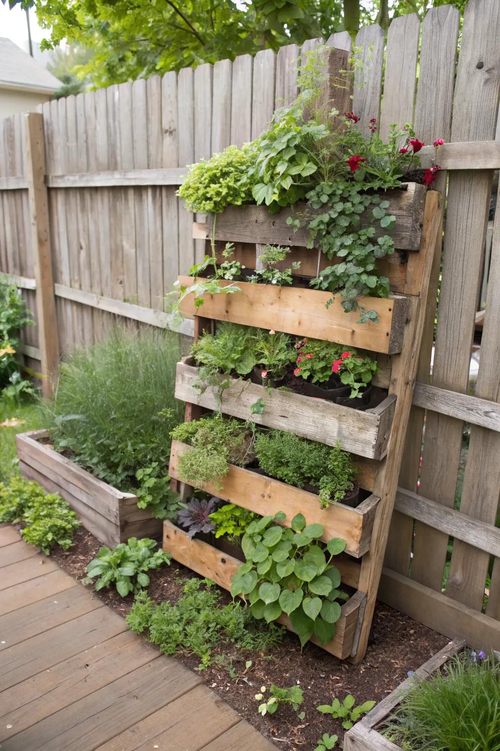 Maximize space with a vertical garden.