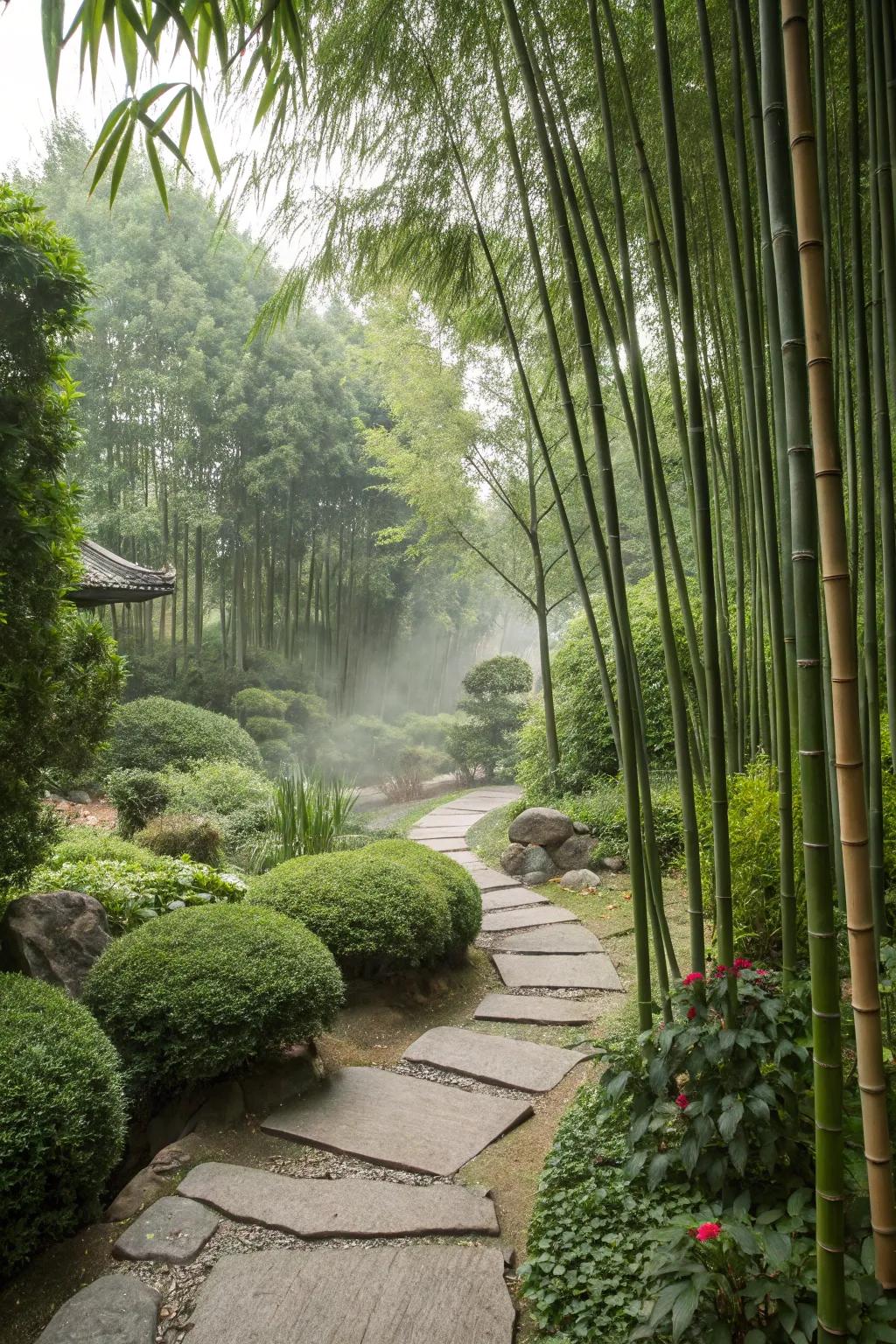 Bamboo offers privacy and a graceful touch to your garden.