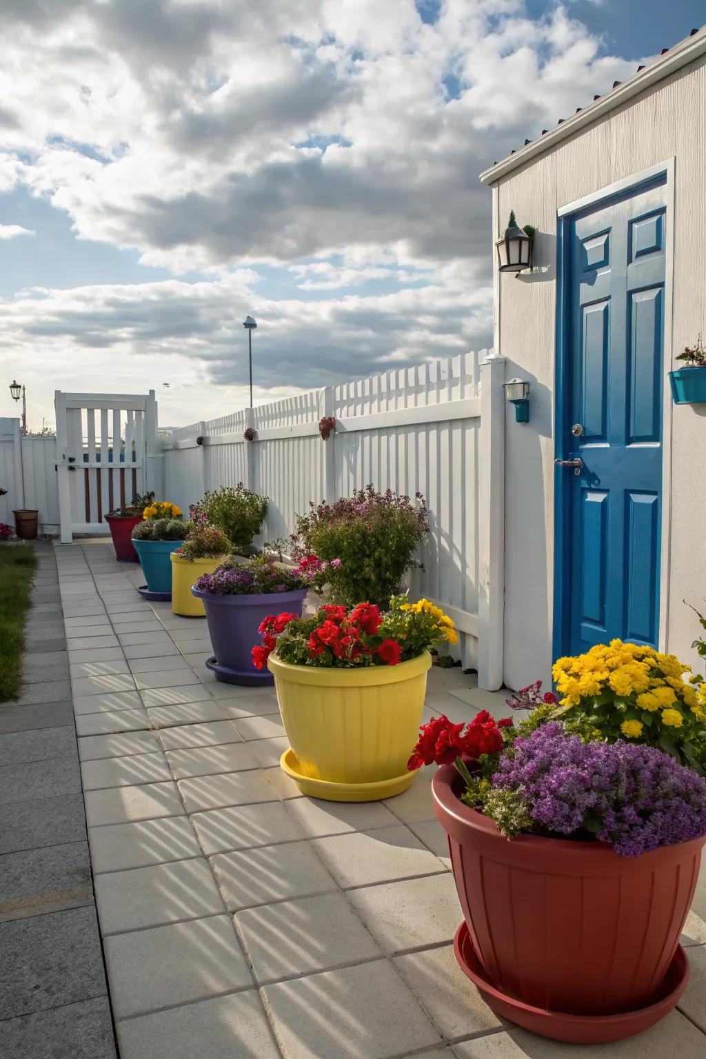 Decorative planters add personality and flexibility to your yard.