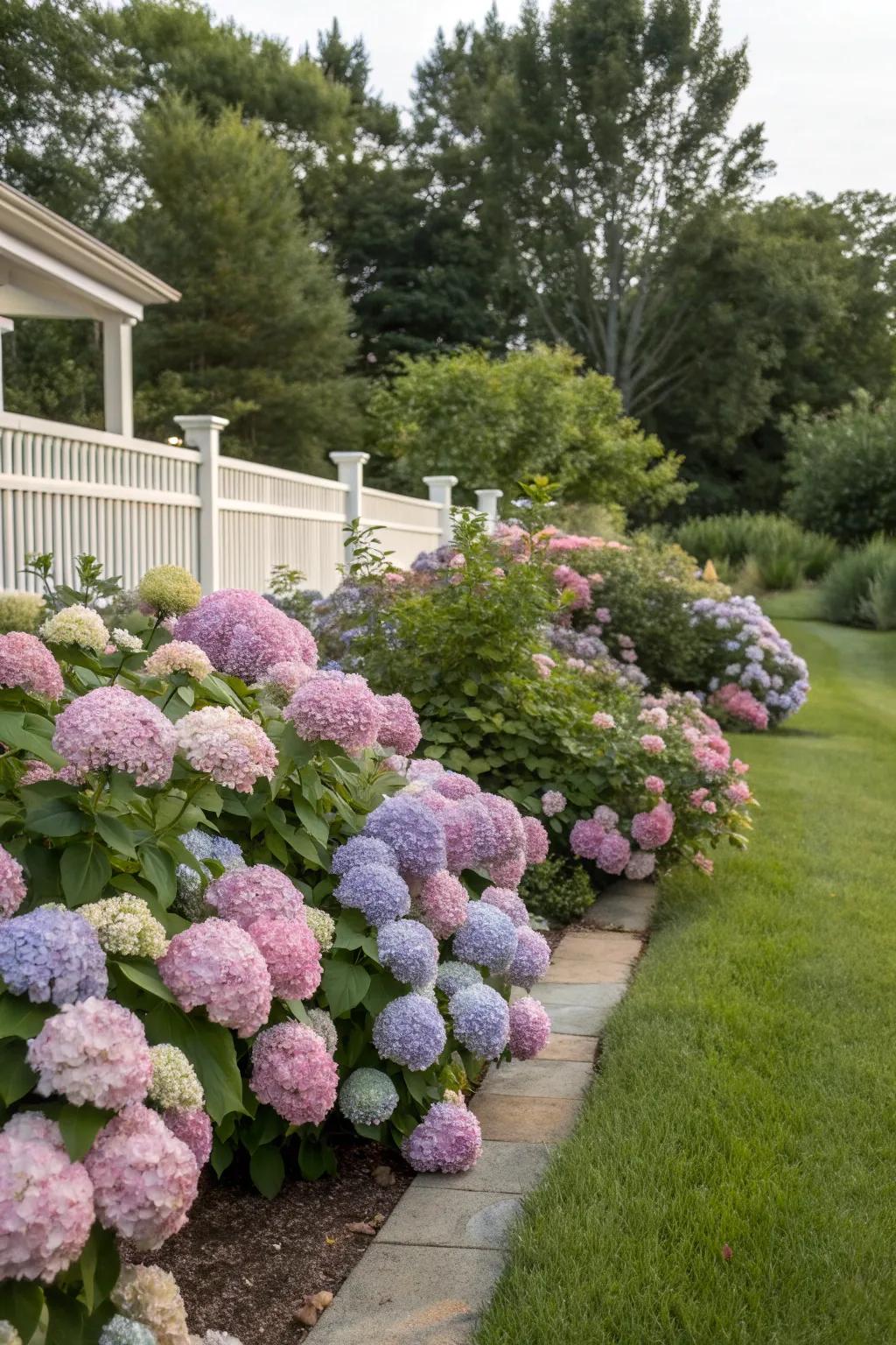 Compact Hydrangeas make a dramatic impact with minimal care.