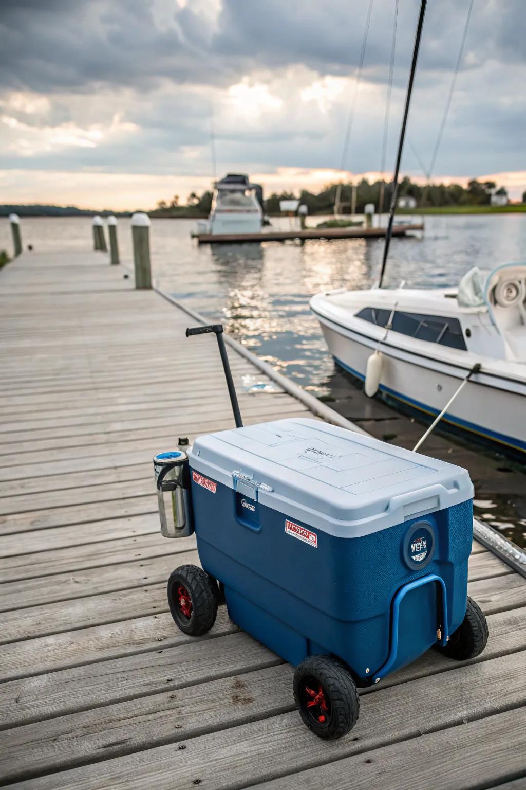 Make your cooler transport a breeze with wheels.