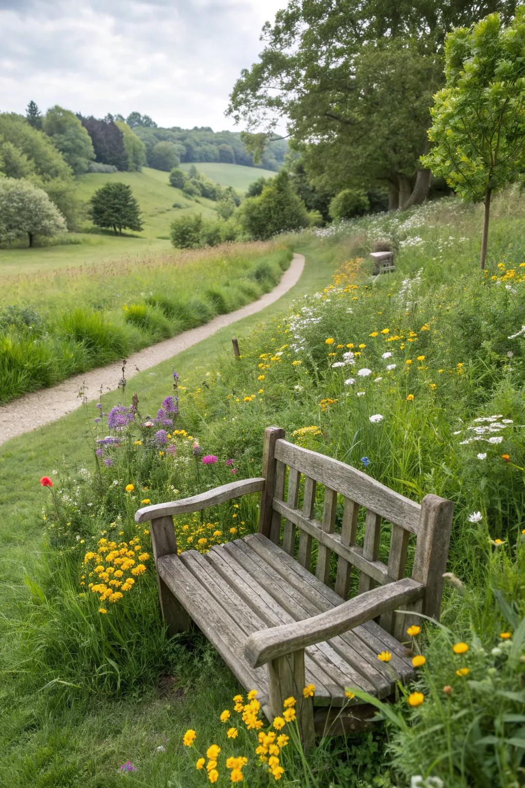 A serene seating area to unwind in nature's embrace.