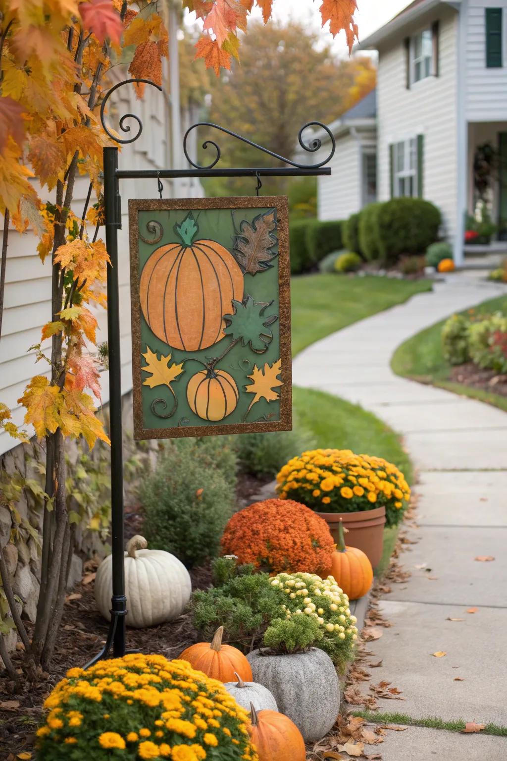 Welcome each season with themed garden signs.