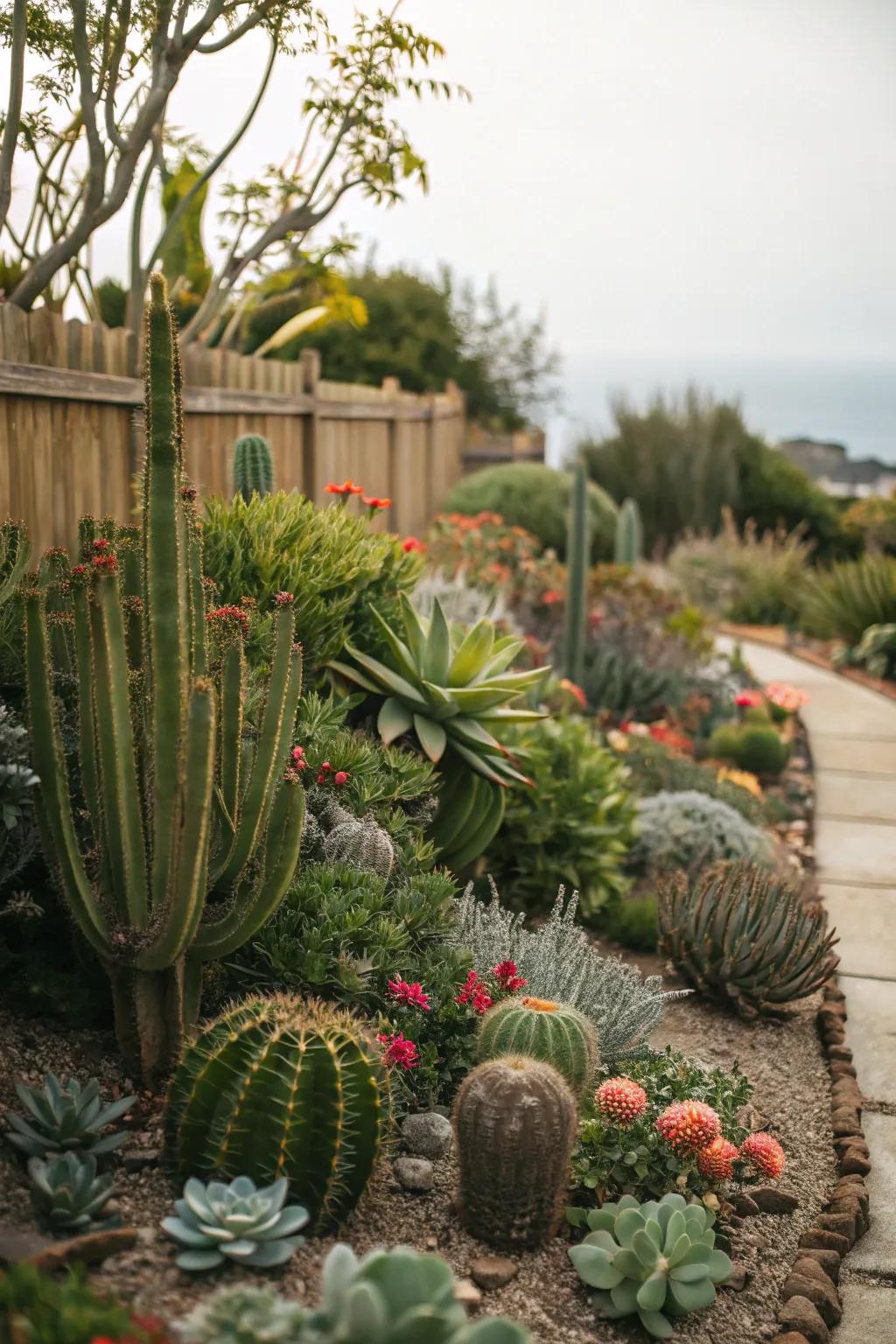 Drought-resistant plants provide a vibrant and low-maintenance garden.