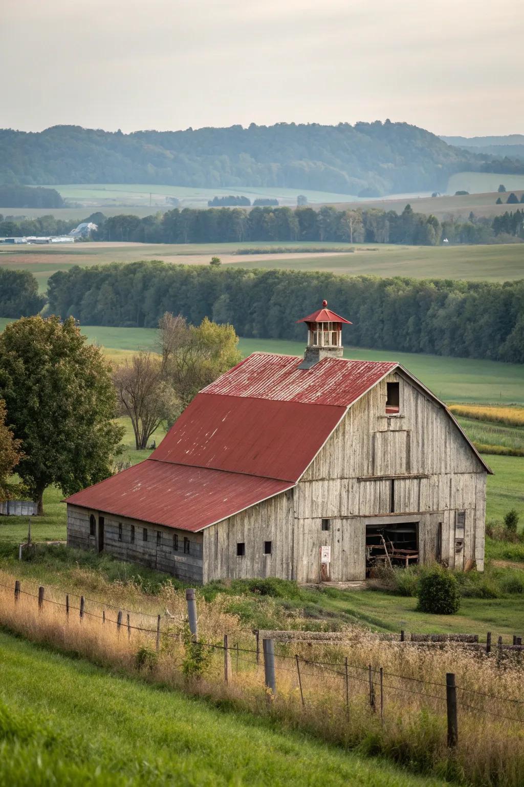 Gabled roofs add a classic yet modern touch to barn house exteriors.
