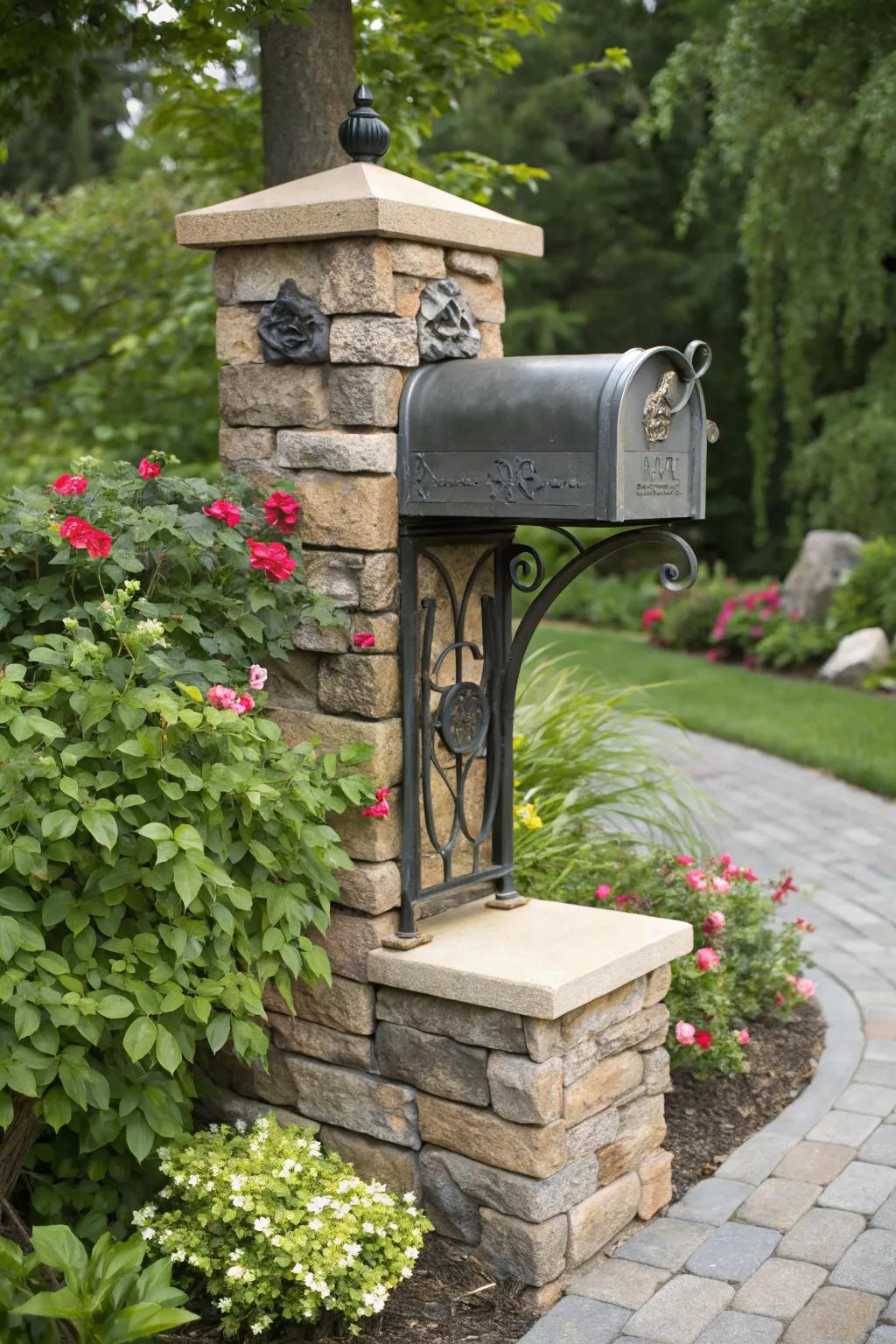 Stone and metal come together for a rugged yet refined look.