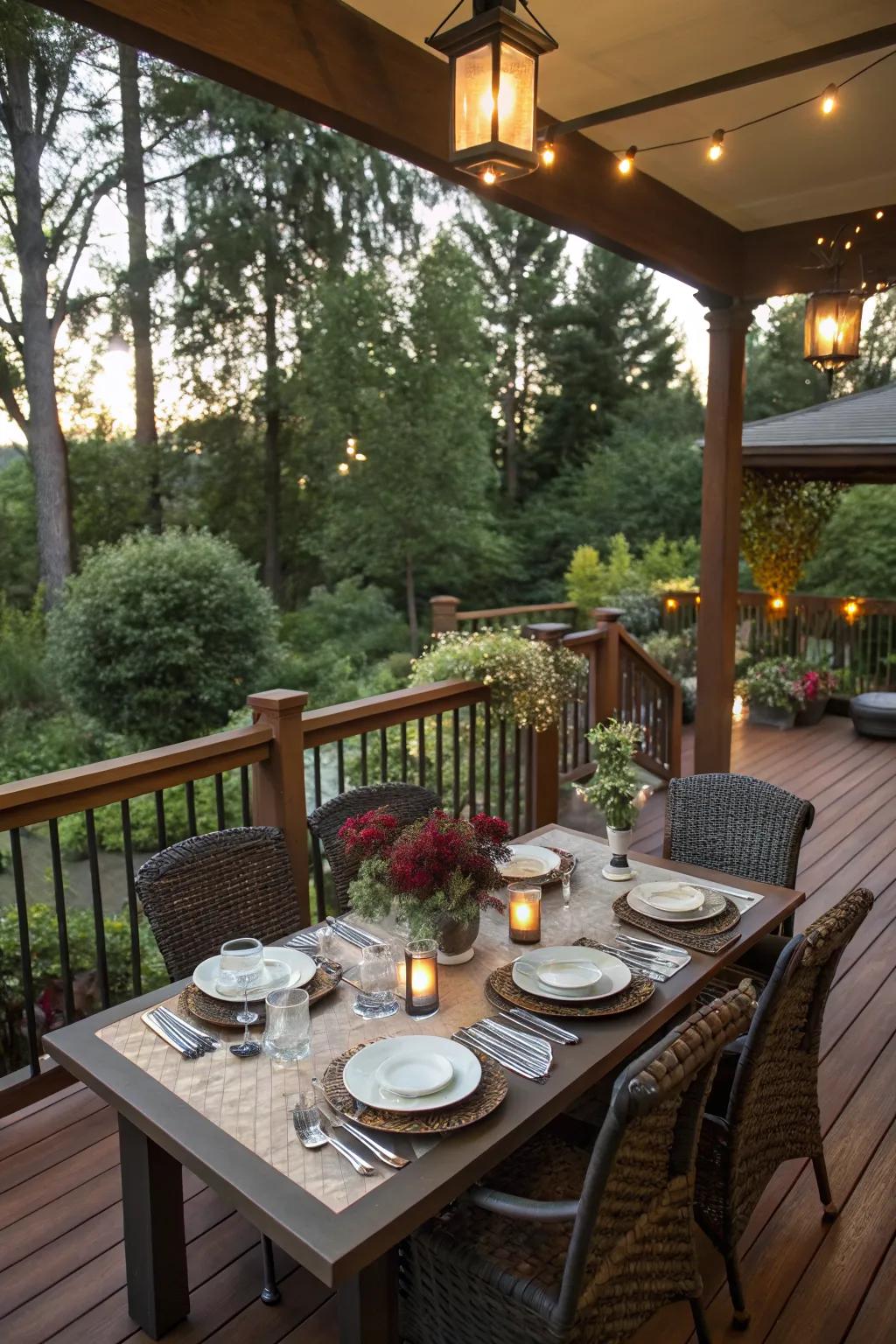 A dining setup perfect for alfresco dining.