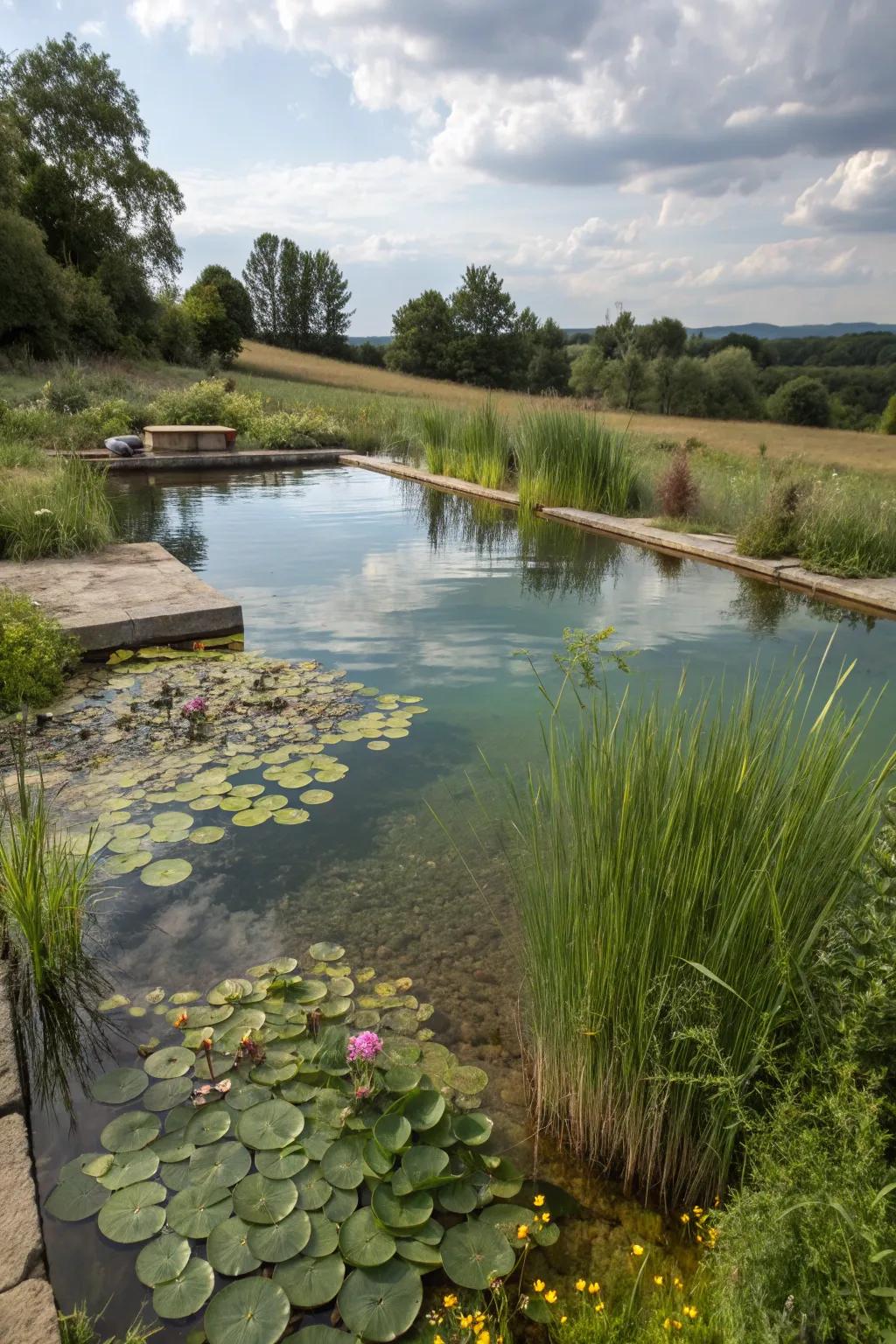 The regeneration zone naturally filters the water, keeping it crystal clear.