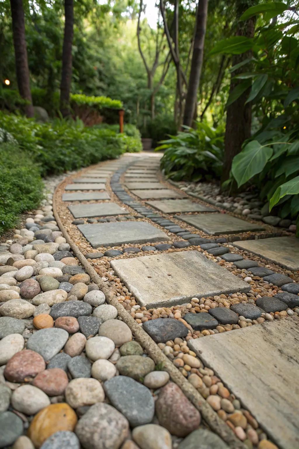 Create visual interest with mixed materials
