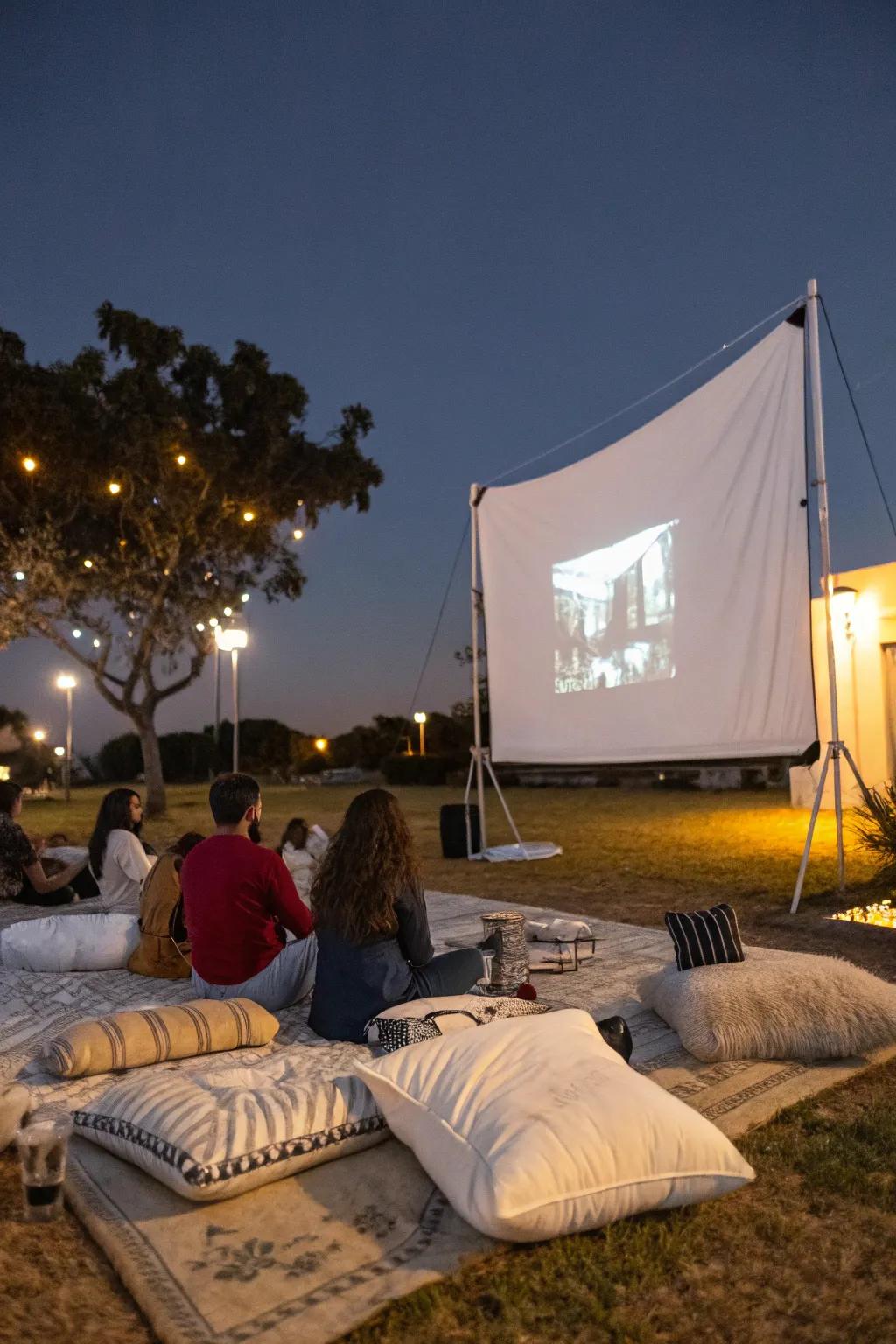 Settle in for a movie night under the stars.
