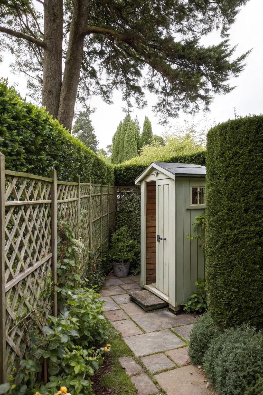 A private and peaceful outdoor retreat.