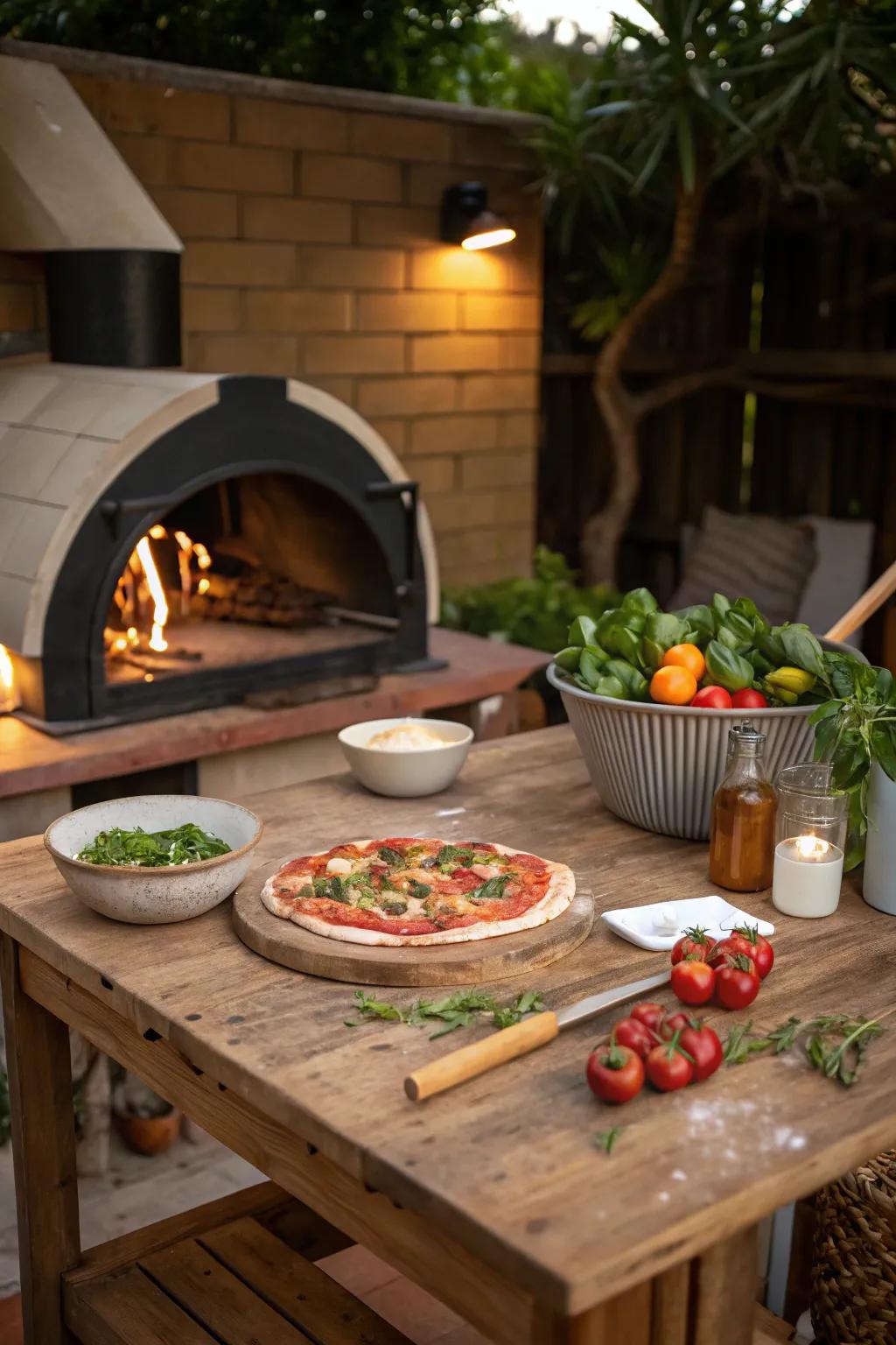 Add a pizza oven for endless culinary possibilities.