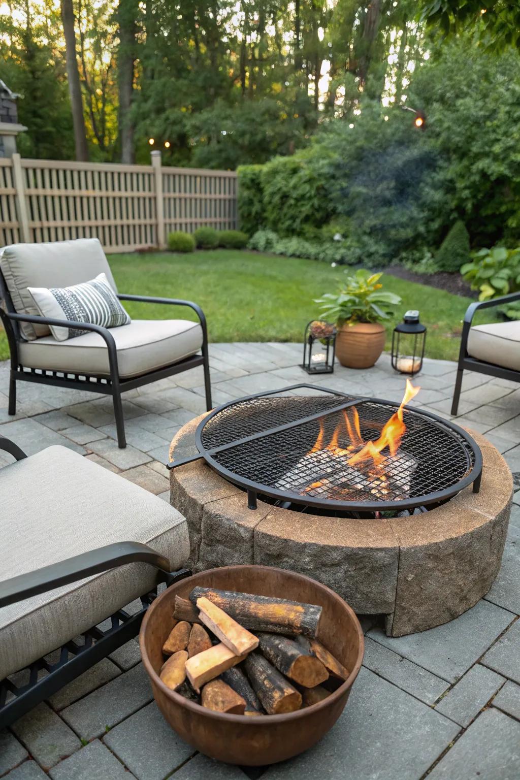 Enjoy the best of both worlds with a bonfire and BBQ pit.