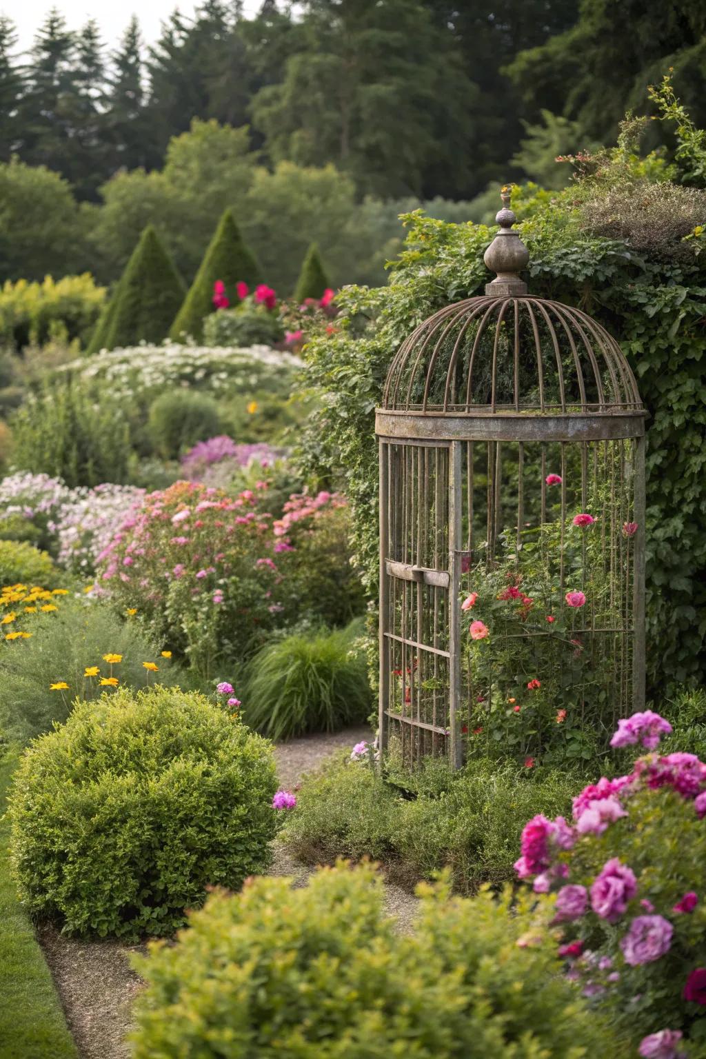 Make your bird cage a natural extension of your garden.