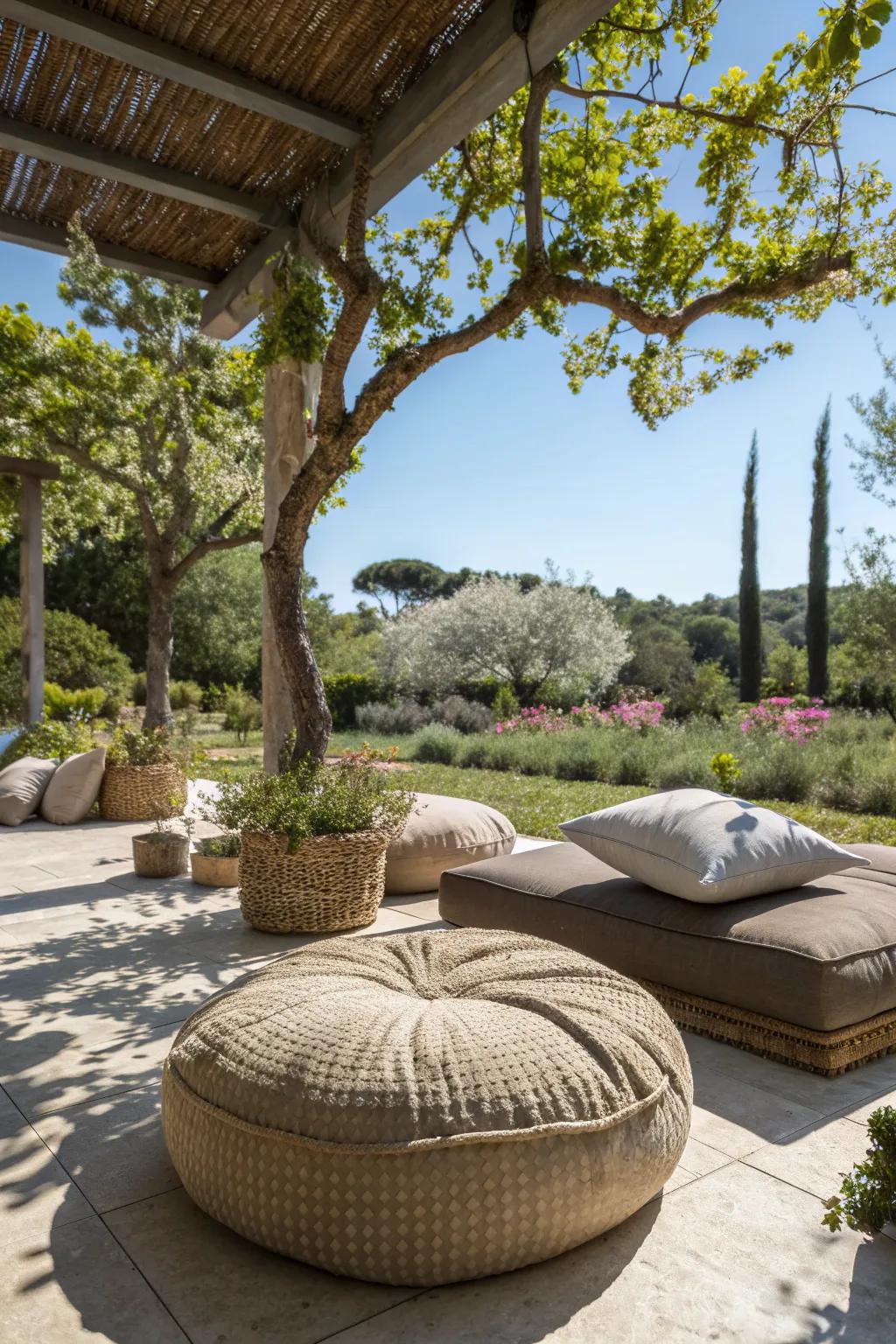 Eco-friendly cushions offer style with sustainability.