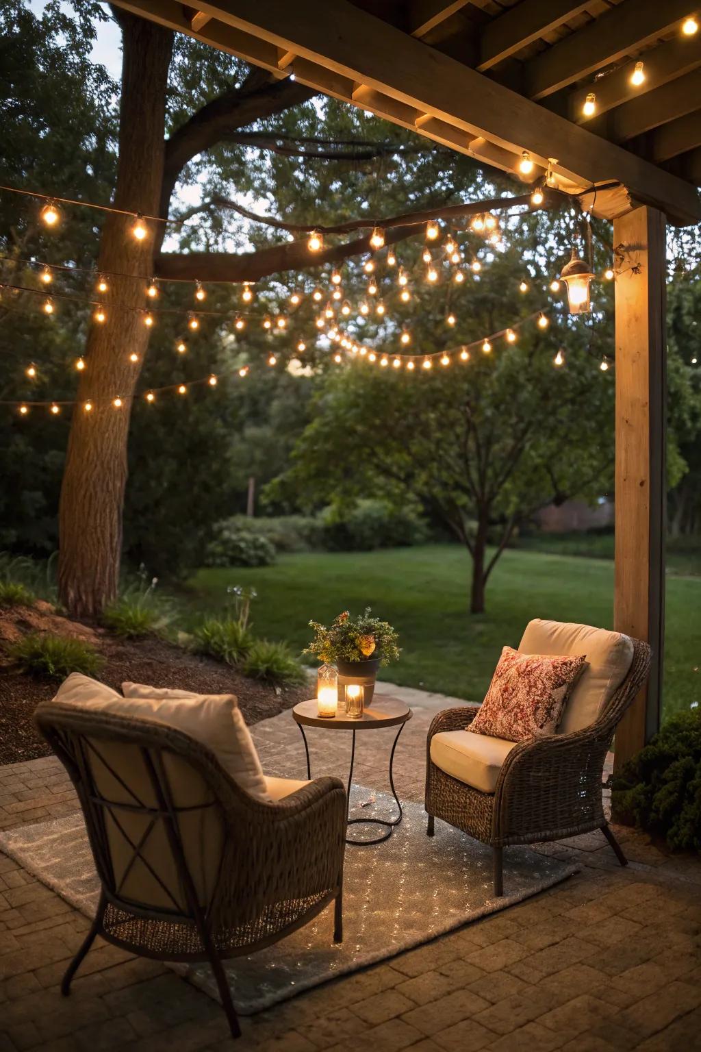 Light up your nights with enchanting string lights for a magical glow.