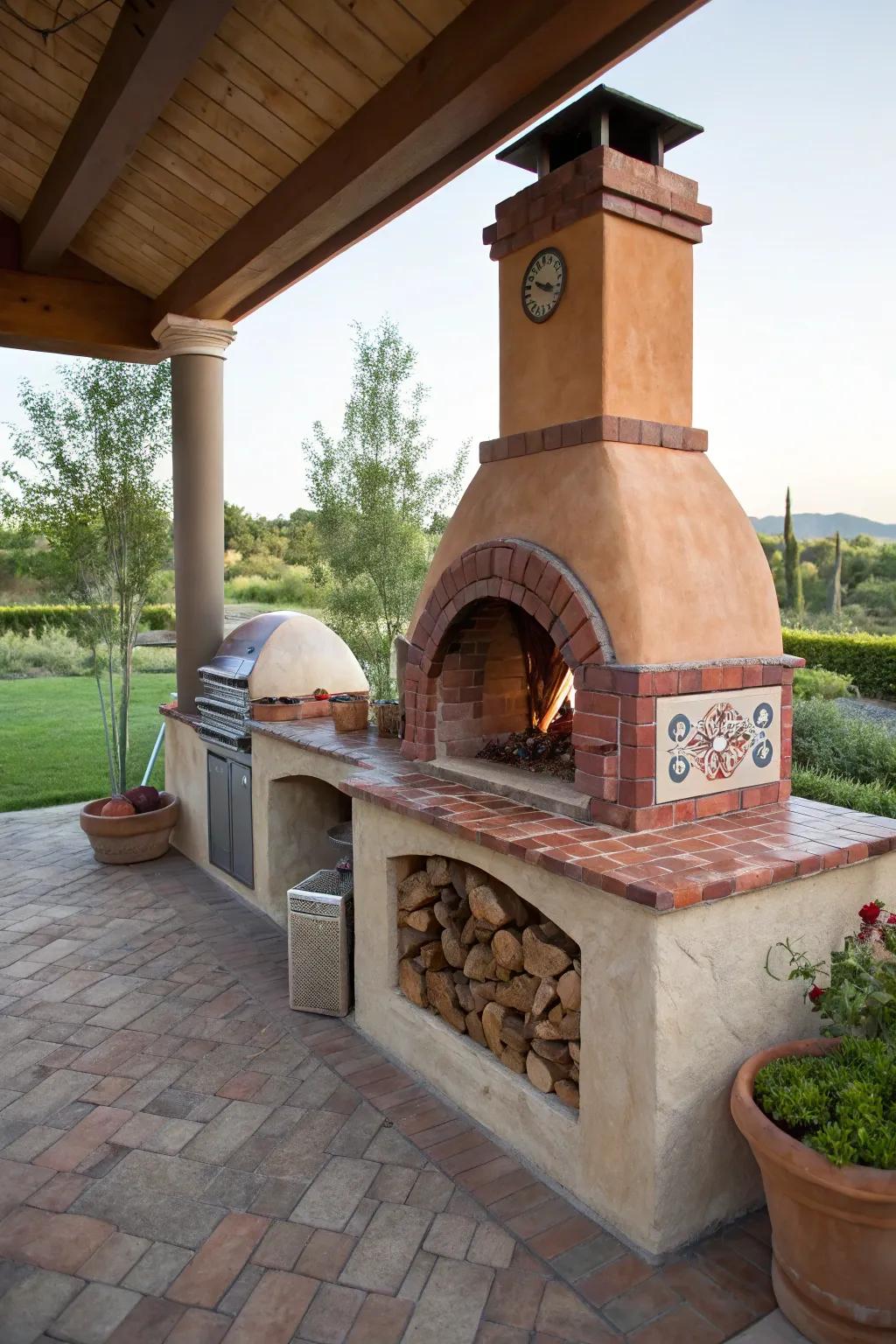 Mediterranean materials radiate warmth and charm.
