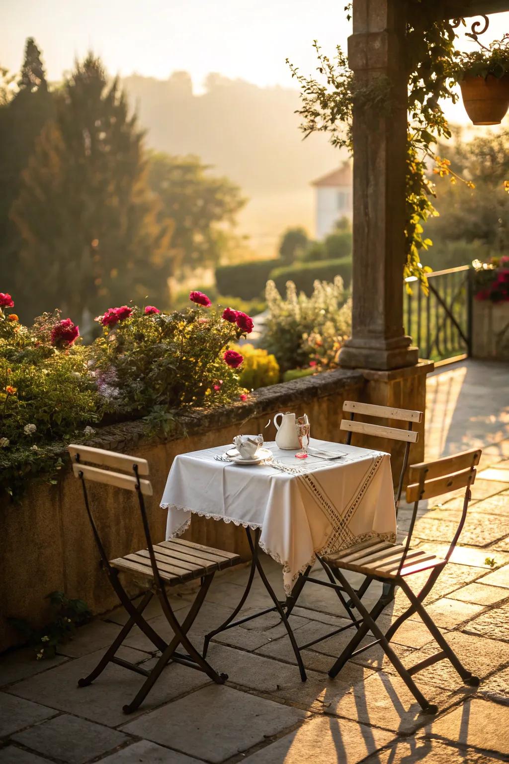 Sip your morning brew in a charming bistro nook.