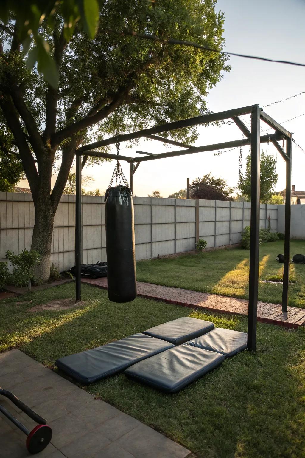 Channel your energy in an outdoor martial arts arena.